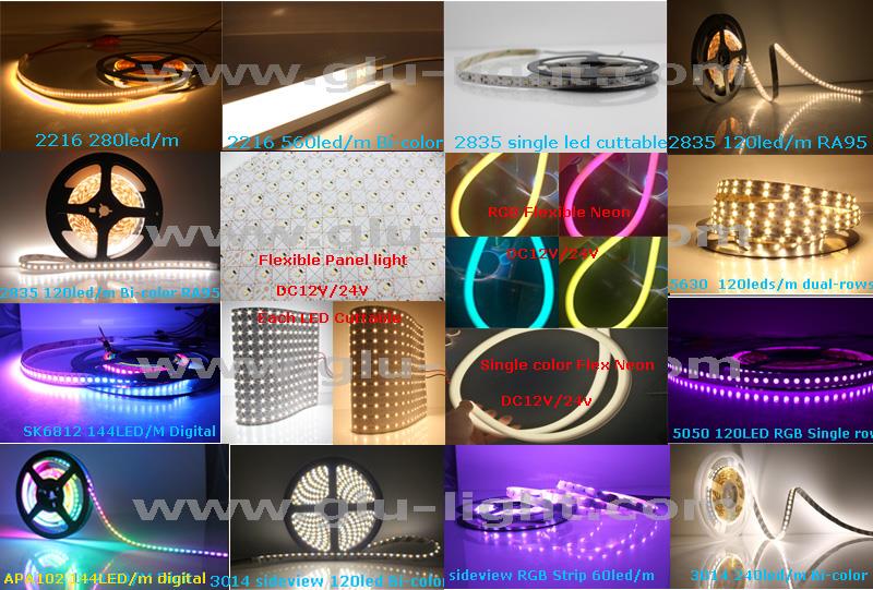 4 OZ Doube face PCB 5630 dual color W/WW flex led tape with 120 leds/m 