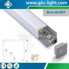 Corner Square Shape Aluminium LED Profil untuk jalur LED